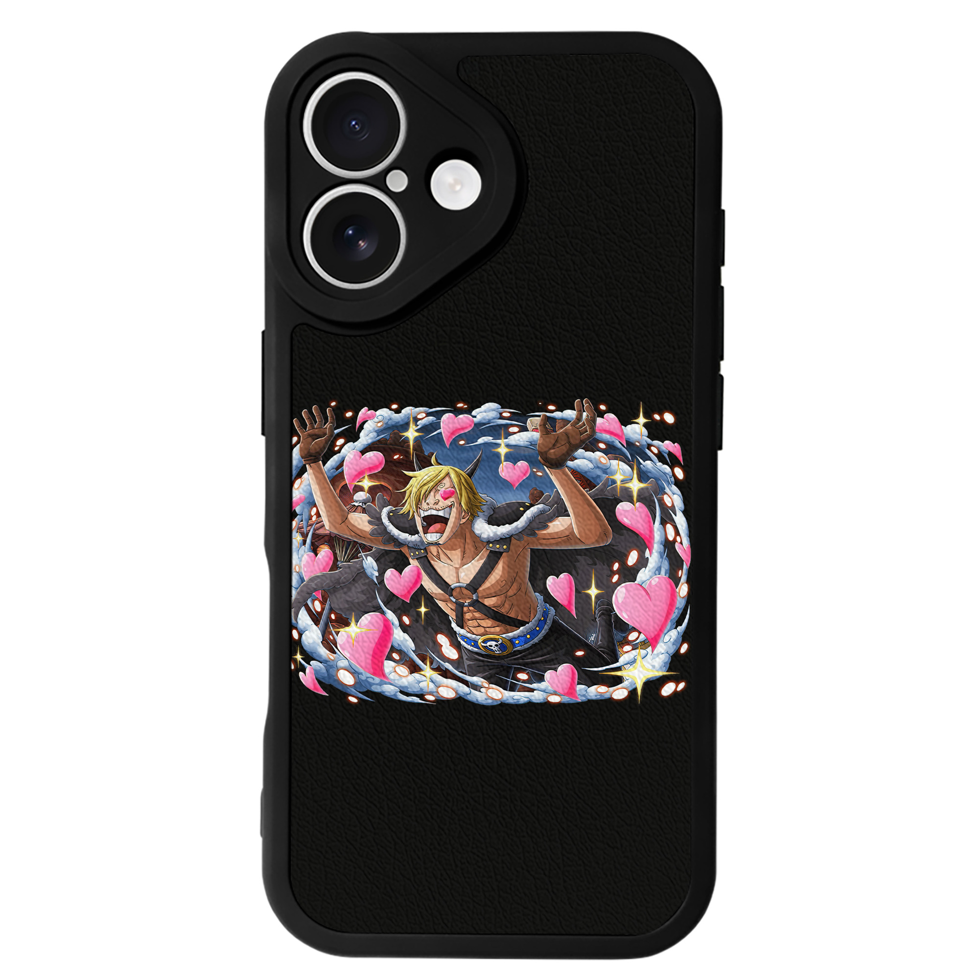 （画像用） ワンピース サンジ ONE PIECE Sanji 【iPhone 16シリーズ対応】シリコンスマホケース（レザー調） 材質：シリコン